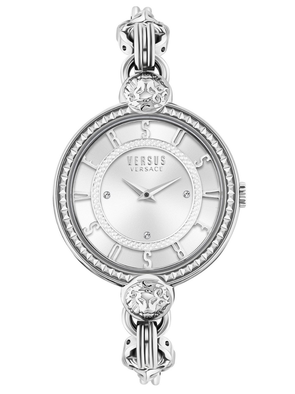 Versus Versace Silver-Tone Medallion Bracelet Watch 36mm